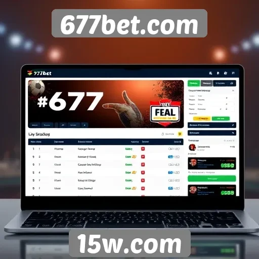 Interface do usuário do 677bet em destaque